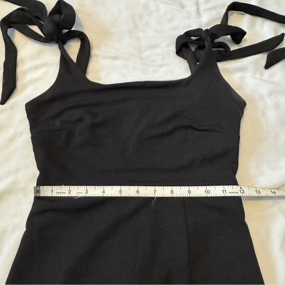 Birdy Grey XS Black Maxi Dress ~ Adjustable Tie Straps Front Slit Bridesmaid - Picture 7 of 10